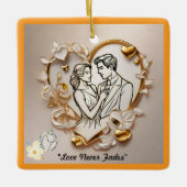 "Tijdloze toewijding" Keramisch Ornament (Voorkant)