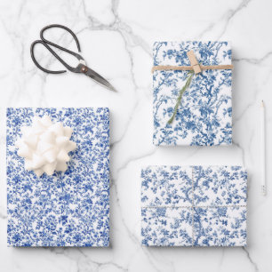 Tijdloze Toile Bloemen 3 Inpakpapier Vel
