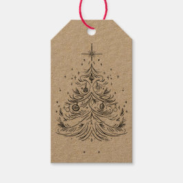 Tijdloze Tree Kraft Gift Labels – Rustieke Elegant Cadeaulabel