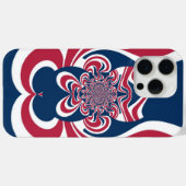 Tijdloze Trend: Blauwe, Rode & Witte Kaleidoscoop Case-Mate iPhone Case (Achterkant (horizontaal))