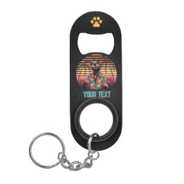 Tijdloze Tropische Kattenattitude Mini Flessenopener
