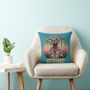 Tijdloze tropische kattenhouding kussen