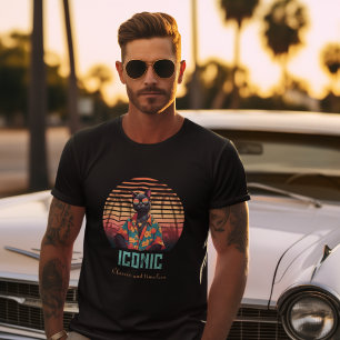 Tijdloze tropische kattenhouding t-shirt