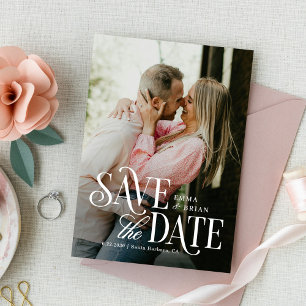 Tijdloze Trouwkaart Save The Date Kaart