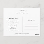 Tijdloze Trouwkaart Save The Date Postkaart (Achterkant)