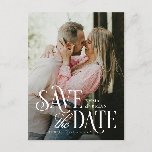 Tijdloze Trouwkaart Save The Date Postkaart (Voorkant)