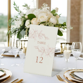 Tijdloze Trouwtafel Nummer Bloem Reclamebord Met Voetstuk