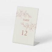Tijdloze Trouwtafel Nummer Bloem Reclamebord Met Voetstuk (Voorkant)