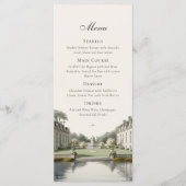 Tijdloze Tuin | Frans Kasteelhochzeit Menu (Voorkant)