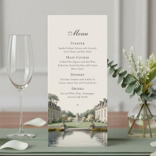 Tijdloze Tuin   Frans Kasteelhochzeit Menu