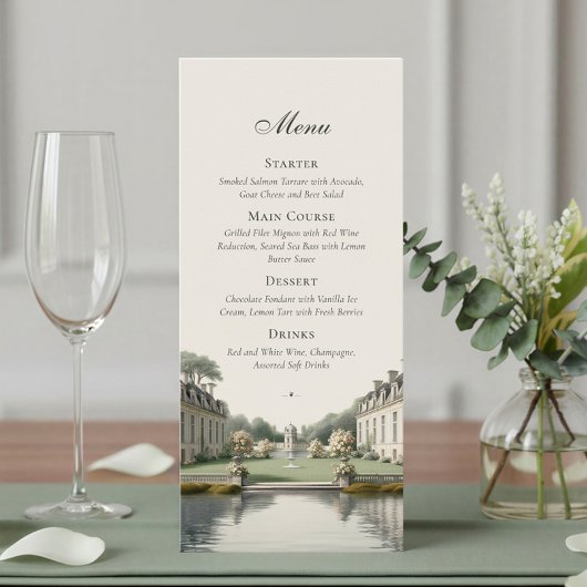 Tijdloze Tuin | Frans Kasteelhochzeit Menu