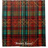 Tijdloze Tweed Douchegordijn (Voorkant)