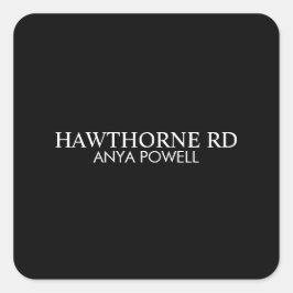 Tijdloze typografie Business Logo Vierkante Sticker