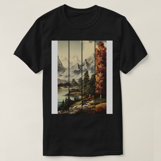Tijdloze Uitzichten  esthetische kunst T-shirt (Design voorkant)