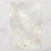 Tijdloze Verfijnde Moderne Luxe Marmer Briefpapier (Achterkant)