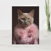 Tijdloze verjaardagskaart voor kattenliefhebbers kaart (Voorkant)