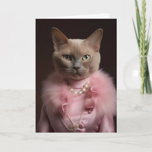 Tijdloze verjaardagskaart voor kattenliefhebbers kaart