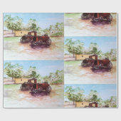 Tijdloze versnellingen cadeaupapier (Vlak)