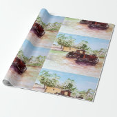 Tijdloze versnellingen cadeaupapier (Uitgerold)