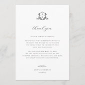 Tijdloze Vines Crest Receptie Bedankt Programmakaart (Voorkant)