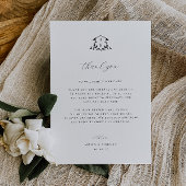 Tijdloze Vines Crest Receptie Bedankt Programmakaart