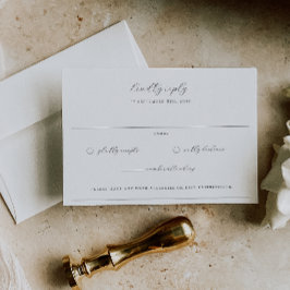 Tijdloze Vines Monogram Bruiloft Crest RSVP Kaartje