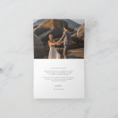 Tijdloze Vines Monogram Crest Trouwfoto Bedankkaart (Binnen)