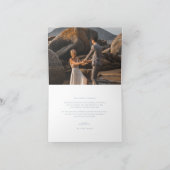 Tijdloze Vines Monogram Crest Trouwfoto Bedankkaart (Binnen)