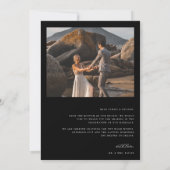 Tijdloze Vines Monogram Crest Trouwfoto Bedankkaart (Achterkant)