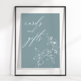 Tijdloze Vintage Bloemige Baby Shower Kaarten Cade Poster
