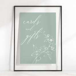 Tijdloze Vintage Bloemige Baby Shower Kaarten Cade Poster