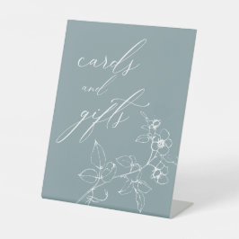 Tijdloze Vintage Bloemige Baby Shower Kaarten Cade Reclamebord Met Voetstuk