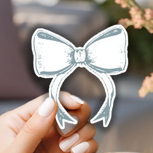 Tijdloze Vintage Bloemige Blauwe Baby Shower Sticker
