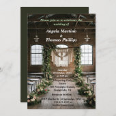 Tijdloze vintage bruiloft kaart (Voorkant / Achterkant)