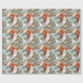 Tijdloze vintage kerst cadeaupapier (Vlak)