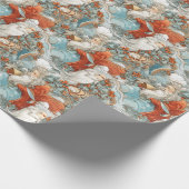 Tijdloze vintage kerst cadeaupapier (Hoek)