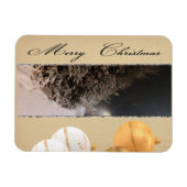 Tijdloze Vintage Kerstwensen Magneet (Horizontaal)