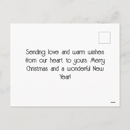 Tijdloze Vintage Londen Snowy Christmas Feestdagenkaart (Achterkant)