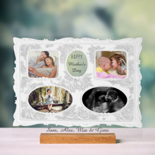 Tijdloze Vintage Regency 4 Foto Witte Moederdag Acryl Bord