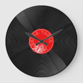 Tijdloze Vinyl Record Retro Grote Klok (Voorkant)