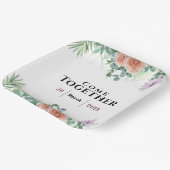 Tijdloze vriendschap papieren bordje (Gebogen)