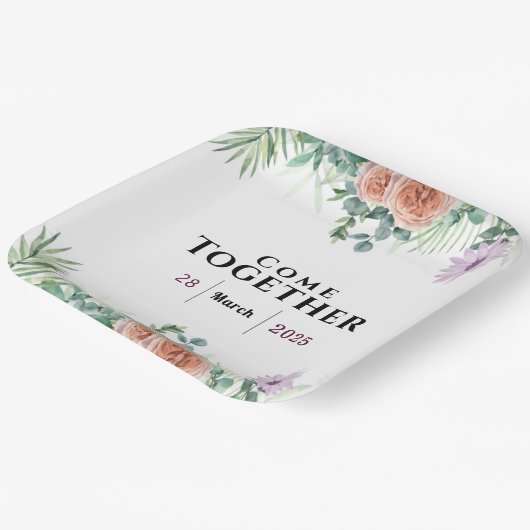 Tijdloze vriendschap papieren bordje (Gebogen)