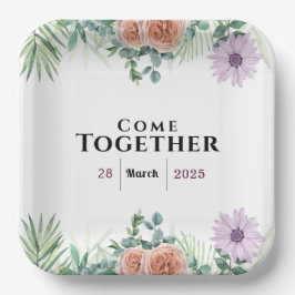 Tijdloze vriendschap papieren bordje