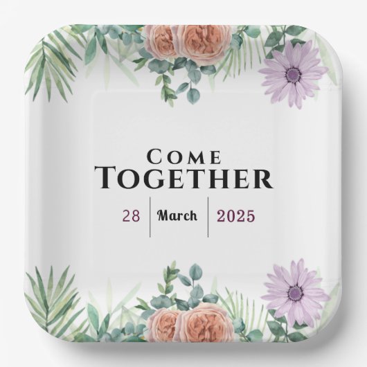 Tijdloze vriendschap papieren bordje (Voorkant)