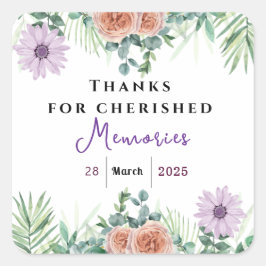 Tijdloze vriendschap vierkante sticker