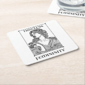 "Tijdloze Vrouwelijkheid" Elegante Onderzetters (Schuin)