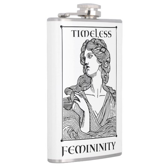 "Tijdloze Vrouwelijkheid" Elegante verpakte fles Heupfles (Rechts)