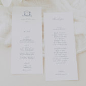 Tijdloze wijnstokken bruiloft Crest Menu en dank u