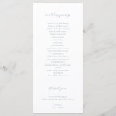 Tijdloze wijnstokken Monogram Kam Dusty Blue Programmakaart (Achterkant)