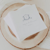 Tijdloze Wijnstokken Stoffig Blauw Kam Bruiloft Mo Servet